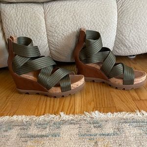 SOREL | Joanie II Wedge Sandal| Army Olive Green | $75 | NWOT